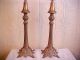 Pair Antique Victorian Era Art Nouveau Spelter Metal French Table Lamps Lamps photo 11