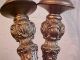 Pair Antique Victorian Era Art Nouveau Spelter Metal French Table Lamps Lamps photo 4