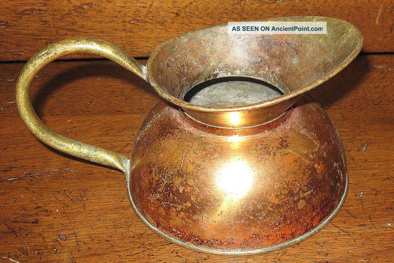 Solid Copper & Brass Derverlea Pitcher/creamer Antique Metalware photo