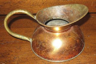 Solid Copper & Brass Derverlea Pitcher/creamer Antique photo