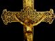 Fabulous Turn - Of - The - Century Gilt Filigree Crucifix Metalware photo 2
