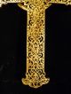 Fabulous Turn - Of - The - Century Gilt Filigree Crucifix Metalware photo 8