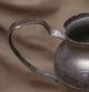 Antique 19th C Pewter Pitcher Grapevine 6 1/2 