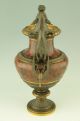 Antique Bronze And Marble Vase With Panthers By Boiron,  France 1870 Metalware photo 3