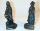 Antique Cast Iron Bookends Warrior Cape Sword Hat Metalware photo 3