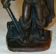Antique Cast Iron Bookends Warrior Cape Sword Hat Metalware photo 5