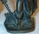 Antique Cast Iron Bookends Warrior Cape Sword Hat Metalware photo 7