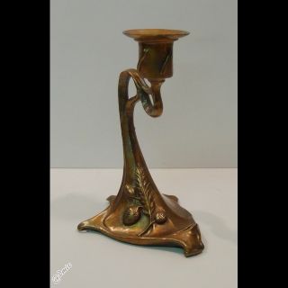Candlestick Art Deco Style Art Nouveau Style Bronze Hot Cast photo