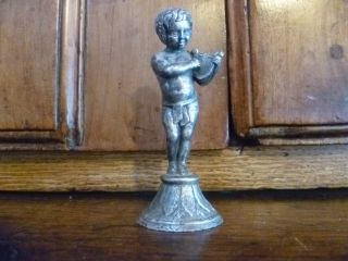 Old French Metal Figurine : Pretty Cherub photo