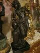 Fine Art Nouveau Patinated Bronze/marble Statue/figurine Signed Metalware photo 1