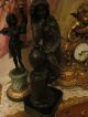 Fine Art Nouveau Patinated Bronze/marble Statue/figurine Signed Metalware photo 3