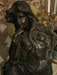 Fine Art Nouveau Patinated Bronze/marble Statue/figurine Signed Metalware photo 5