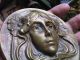 6x French Art Nouveau New/old Stock Figural Ladies Powder Jars Fabulous Metalware photo 3