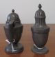 Antique French Pewter Mustard And Pepper Set Neo Classicism Louis Xvi 1770 - 1800 Metalware photo 2