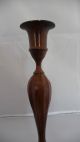 Antique Candlesticks Three In Bronzed Metal Metalware photo 1