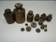 Antique Old Metal Solid Brass Small Various Gram Measuring Scale Weights Metalware photo 9
