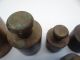Antique Old Metal Solid Brass Small Various Gram Measuring Scale Weights Metalware photo 10