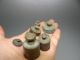 Antique Old Metal Solid Brass Small Various Gram Measuring Scale Weights Metalware photo 3