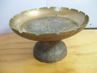 Vintage/antique Brass Footed Fruit Bowl photo