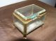 Antique French Cut Glass Jewelry Box. Metalware photo 1