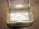 Antique French Cut Glass Jewelry Box. Metalware photo 3