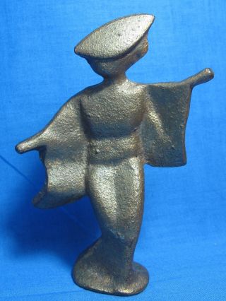 Vintage Pegasus Midland Spelter Japanese Kimono Woman Figurine Goldtone Metal photo