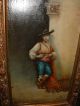 Old Oil Painting On Panel,  { Finely Dressed Gaucho,  Finished Finely,  Is Signed }. Other photo 2