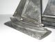 Sailboat Bookends By Littco Gray Metal Bookends C 1929 Metalware photo 1