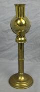 19th Century Brass Candle Lamp/candlestick With Reflector Metalware photo 2