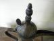 Antique Early 1800 ' S Primitive Brass Pitcher With Top Metalware photo 7