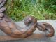 19c French Carved Walnut Griffin/dragon/gargoyle Crown Pediment/header Element Other photo 10