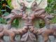 19c French Carved Walnut Griffin/dragon/gargoyle Crown Pediment/header Element Other photo 2