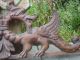19c French Carved Walnut Griffin/dragon/gargoyle Crown Pediment/header Element Other photo 4