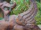 19c French Carved Walnut Griffin/dragon/gargoyle Crown Pediment/header Element Other photo 8