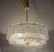 Kalmar Franken Kg Ice Glass Lamp Chandelier Retro Vintage Ceiling Light Lamps photo 1