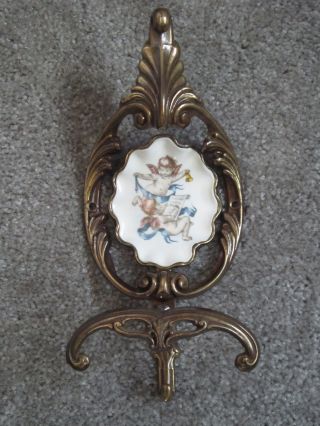 Vintage Italian Made Brass Robe/towel Hanger. photo