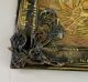 Art Nouveau French Brass Plaque With Relief Girl And Flowers Metalware photo 2