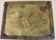Art Nouveau French Brass Plaque With Relief Girl And Flowers Metalware photo 5