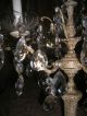 Antique Rare Gourgeous Bronze Crystals Candelabra/banquete Lamp/chandelier Metalware photo 4