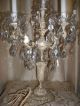 Antique Rare Gourgeous Bronze Crystals Candelabra/banquete Lamp/chandelier Metalware photo 7