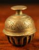 Large Ornate Antique Brass Bell Metalware photo 2