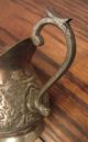 Antique Handmade Thick Copper Primitive Dovetailed Etched Pot Pitcher Kettle Cup Metalware photo 2