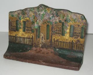 Antique Flower Laden Cottage W/woman Eastern Specialty Mfg.  C:1920s photo