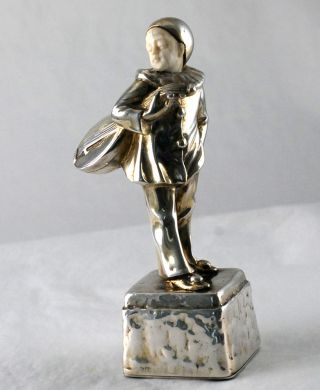 Art Deco Austrian Silvered Bronze Boy Sgnd Tereszczuk photo