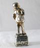 Art Deco Austrian Silvered Bronze Boy Sgnd Tereszczuk Metalware photo 3