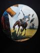 Vintage Hand Painted Spain Large Wall Plaque A Soldier Hit By An Arrow In War Plates & Chargers photo 1
