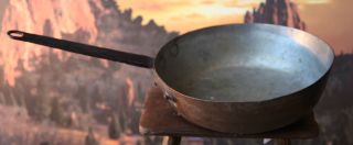 Circa 1880 ' S Large French Antique Copper Fry Pan photo