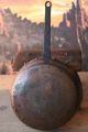Circa 1880 ' S Large French Antique Copper Fry Pan Metalware photo 2