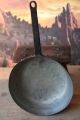 Circa 1880 ' S Large French Antique Copper Fry Pan Metalware photo 3