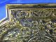 Antique English Heavy Figural Brass Card Tray/salver Masks Fleur De Lis Metalware photo 3